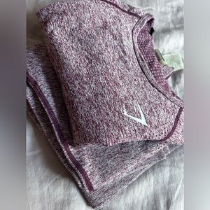 Gymshark vital seamless crop top and pants set - M purple